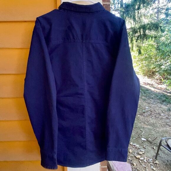 Lands End Men's Blue Button NWT Flannel Lined Long Sleeve Shirt Jacket Size Med - Picture 8 of 10